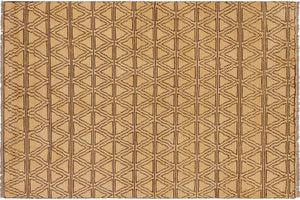 handmade Modern Balouchi Beige Brown Hand Knotted RECTANGLE 100% WOOL area rug 4x6