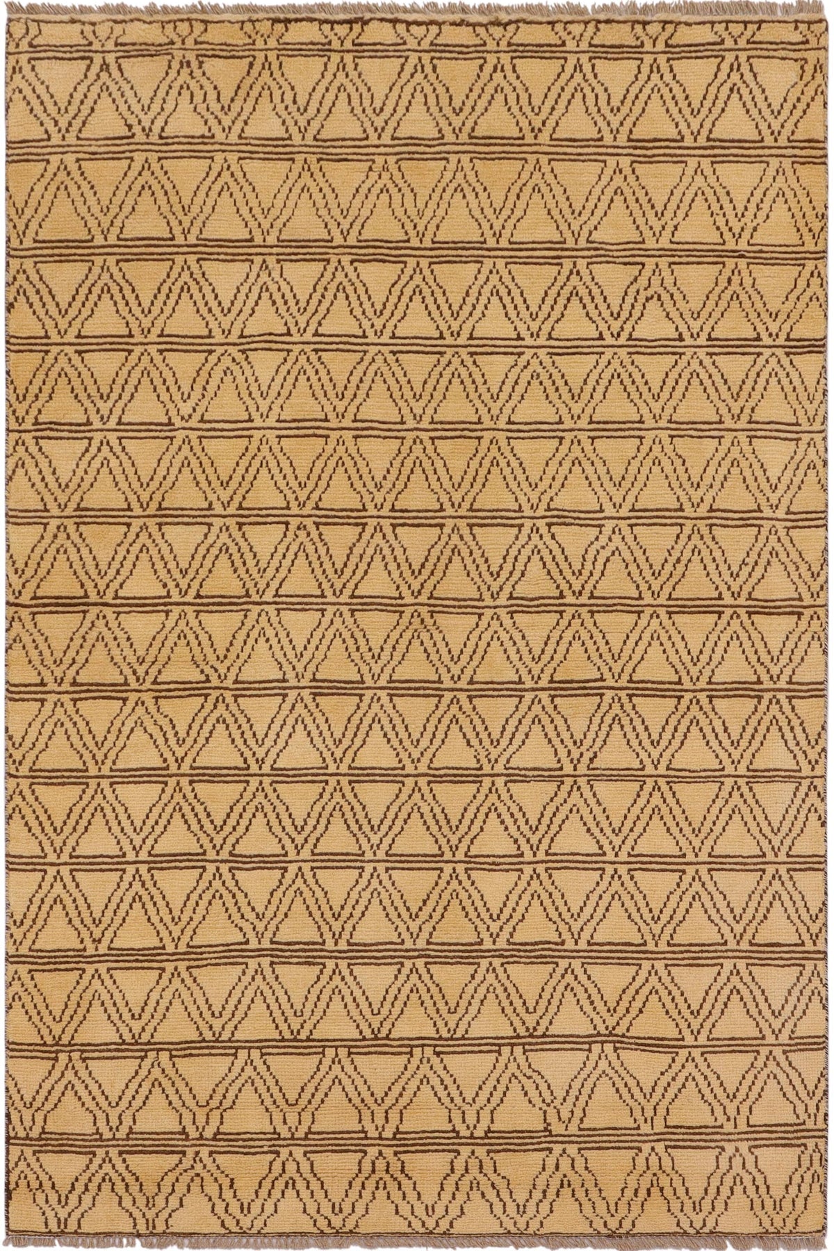 Boho Chic Balochi Kayley Beige/Brown Wool Rug - 4'0''X5'10''