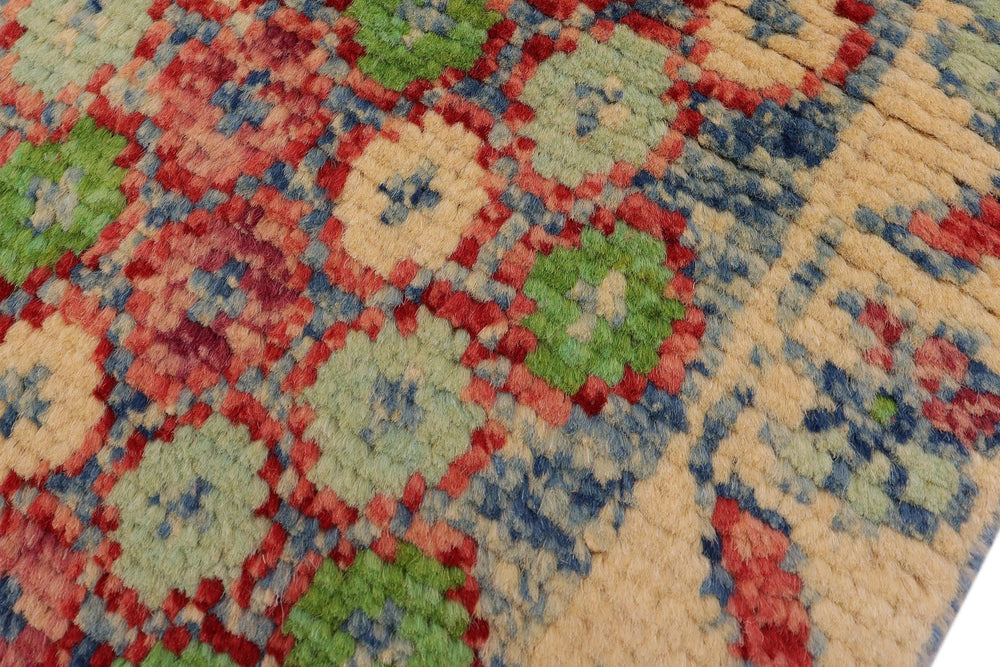 handmade Modern Balouchi Red Beige Hand Knotted RECTANGLE 100% WOOL area rug 4x6