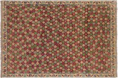 Shabby Chic Balochi Yareli Red/Beige Wool Rug - 4'0''X5'11''
