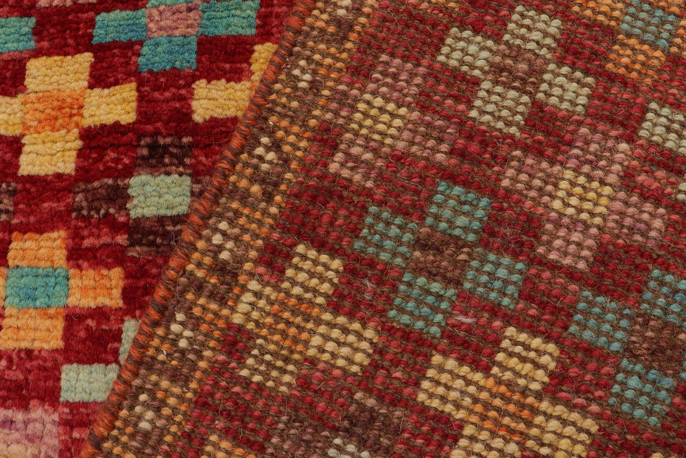 handmade Modern Balouchi Red Blue Hand Knotted RECTANGLE 100% WOOL area rug 3x5