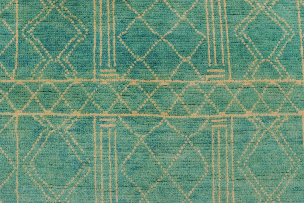 handmade Modern Balouchi Blue Beige Hand Knotted RECTANGLE 100% WOOL area rug 3x5