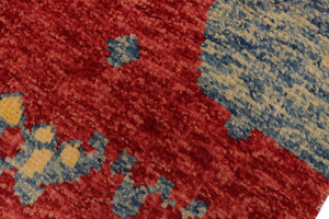 handmade Modern Balouchi Red Blue Hand Knotted RECTANGLE 100% WOOL area rug 3x5