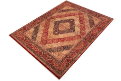 handmade Traditional Compartment Red Red Hand Knotted RECTANGLE 100% WOOL area rug 9x12
