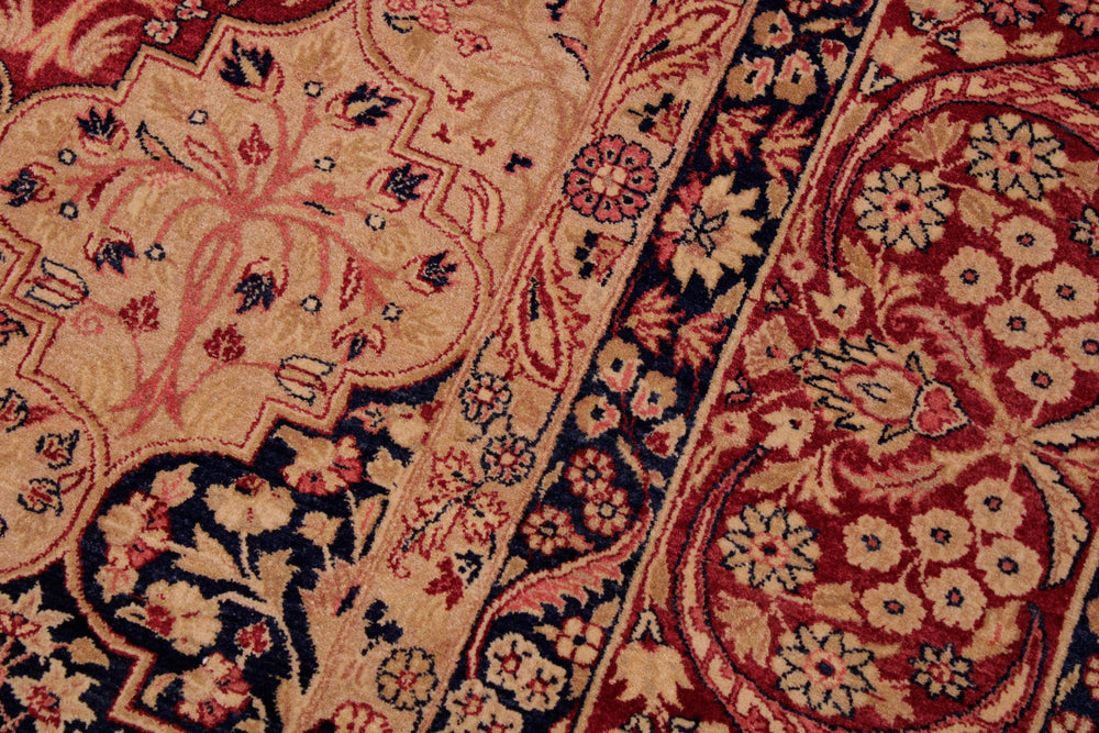 handmade Traditional Compartment Red Red Hand Knotted RECTANGLE 100% WOOL area rug 9x12