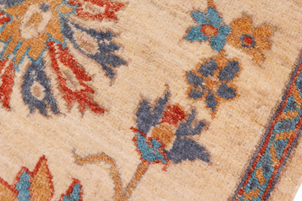 handmade Traditional Kafkaz Tan Rust Hand Knotted RUNNER 100% WOOL area rug 3' x 5'
