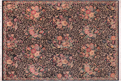 handmade Transitional Akbar Black Black Hand Knotted RECTANGLE 100% WOOL area rug 9x12