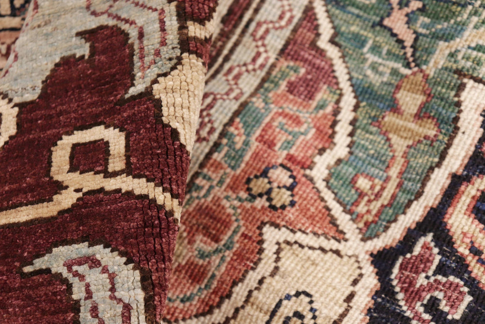 handmade Transitional Kafkaz Beige Brown Hand Knotted RECTANGLE 100% WOOL area rug 8' x 10'