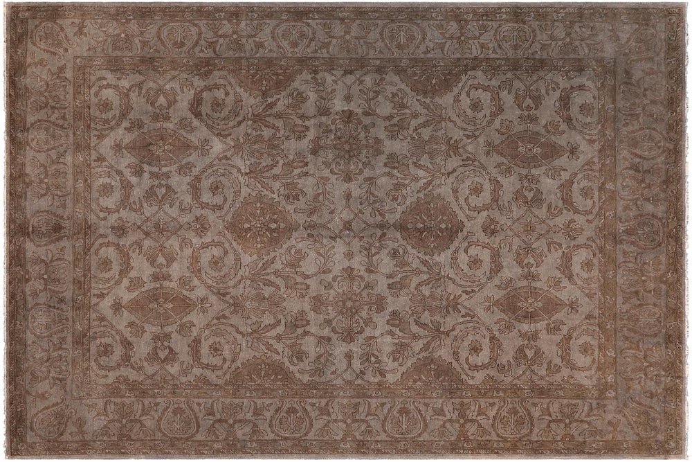 handmade Over Dyed Over Dyed Gray Gray Hand Knotted RECTANGLE 100% WOOL area rug 8' x 10'