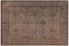 handmade Over Dyed Over Dyed Gray Gray Hand Knotted RECTANGLE 100% WOOL area rug 8' x 10'