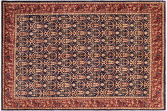 Eclectic Ziegler Gracie Blue/Red Wool Rug - 8'4'' x 10'1''