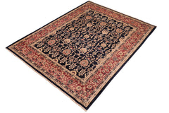 handmade Transitional Kafkaz Blue Red Hand Knotted RECTANGLE 100% WOOL area rug 8' x 10'