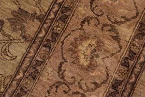 handmade Traditional Kafkaz Lt. Green Brown Hand Knotted RECTANGLE 100% WOOL area rug 8x10