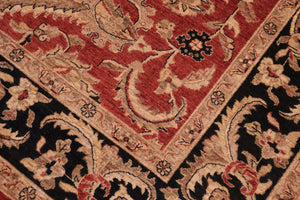 handmade Traditional Kafkaz Red Blue Hand Knotted RECTANGLE 100% WOOL area rug 8x10