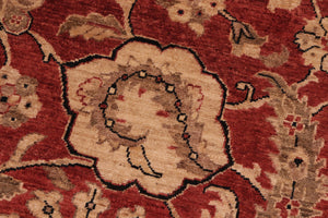 handmade Traditional Kafkaz Red Blue Hand Knotted RECTANGLE 100% WOOL area rug 8x10