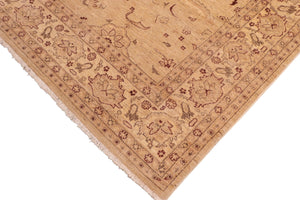 handmade Traditional Kafkaz Tan Beige Hand Knotted RECTANGLE 100% WOOL area rug 8x10