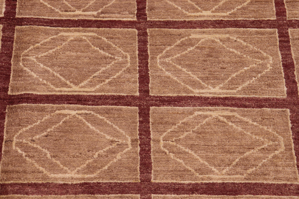 handmade Modern Gabbeh Tan Nude Hand Knotted RECTANGLE 100% WOOL area rug 8' x 9'