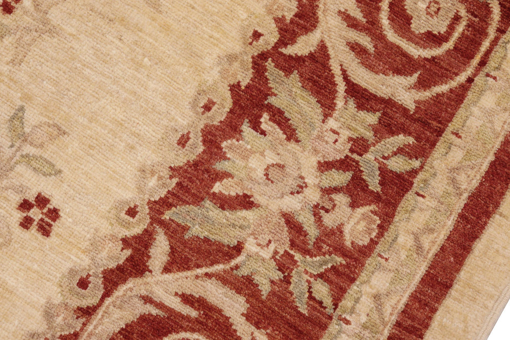 handmade Transitional Kafkaz Beige Rust Hand Knotted RECTANGLE 100% WOOL area rug 8' x 10'