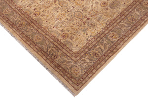 handmade Traditional Kafkaz Beige Brown Hand Knotted RECTANGLE 100% WOOL area rug 8x10