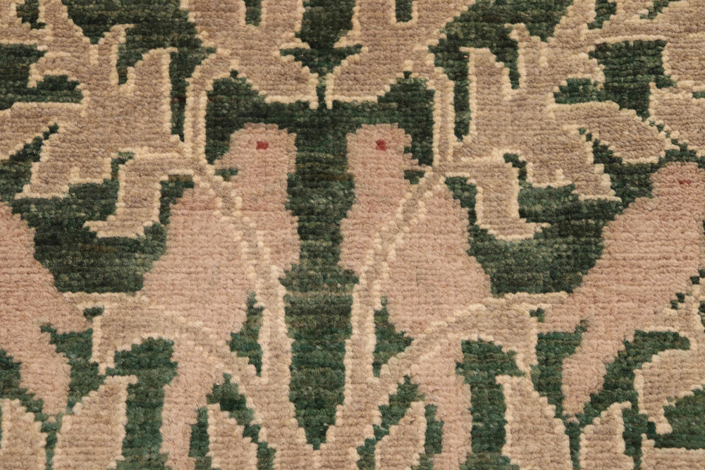 handmade Modern Kafkaz Green Rust Hand Knotted RECTANGLE 100% WOOL area rug 8' x 10'
