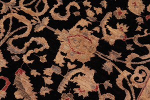handmade Traditional Kafkaz Black Black Hand Knotted RECTANGLE 100% WOOL area rug 8x10