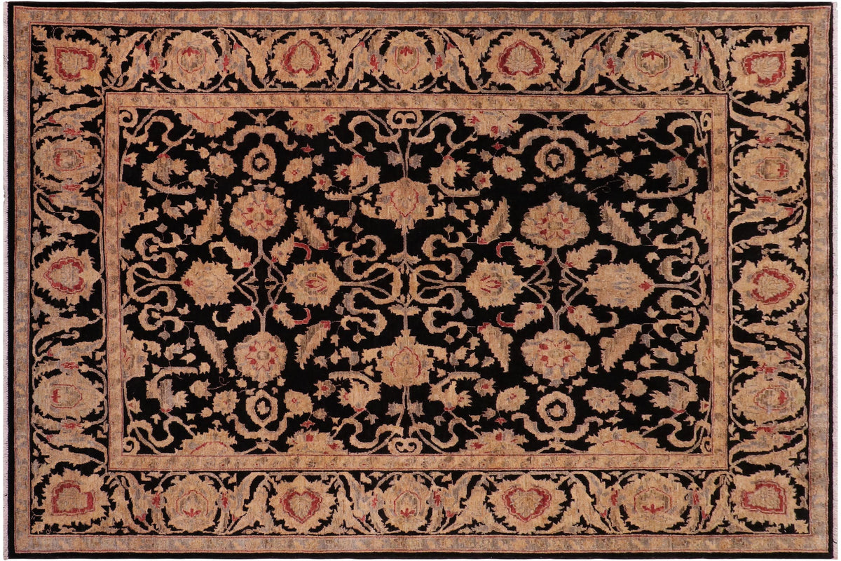 handmade Traditional Kafkaz Black Black Hand Knotted RECTANGLE 100% WOOL area rug 8x10
