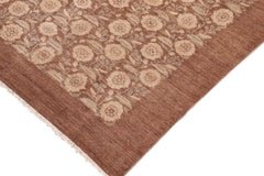 handmade Modern Kafkaz Brown Beige Hand Knotted RECTANGLE 100% WOOL area rug 8' x 10'