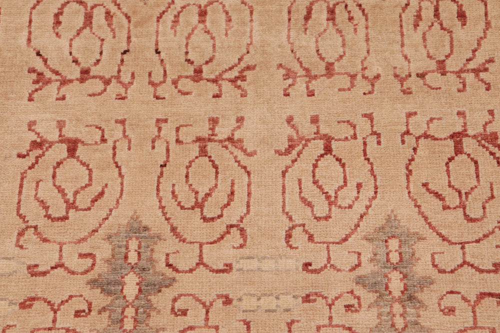 handmade Transitional Kafkaz Lt. Brown Rust Hand Knotted RECTANGLE 100% WOOL area rug 8' x 10'