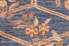 handmade Transitional Kafkaz Lt. Blue Tan Hand Knotted RECTANGLE 100% WOOL area rug 8' x 10'
