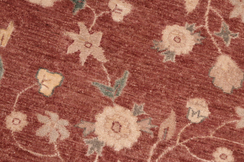 handmade Modern Kafkaz Rust Tan Hand Knotted RECTANGLE 100% WOOL area rug 8' x 10'