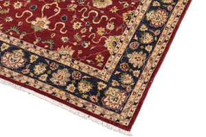 handmade Traditional Kafkaz Red Blue Hand Knotted RECTANGLE 100% WOOL area rug 8x10