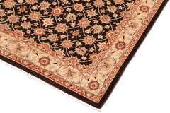handmade Transitional Kafkaz Brown Beige Hand Knotted RECTANGLE 100% WOOL area rug 8' x 10'