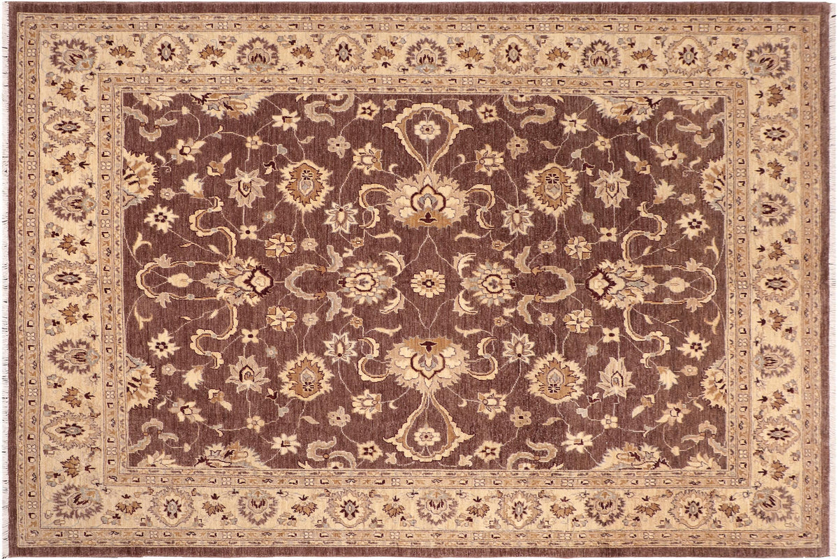 handmade Traditional Kafkaz Brown Beige Hand Knotted RECTANGLE 100% WOOL area rug 8x10