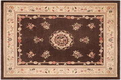 handmade Traditional Kafkaz Brown Beige Hand Knotted RECTANGLE 100% WOOL area rug 8' x 10'