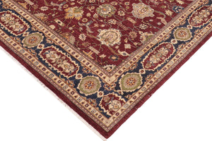 handmade Traditional Kafkaz Red Blue Hand Knotted RECTANGLE 100% WOOL area rug 8x10