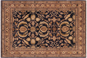 handmade Traditional Kafkaz Blue Brown Hand Knotted RECTANGLE 100% WOOL area rug 8x10