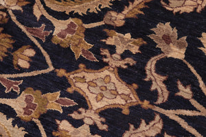 handmade Traditional Kafkaz Blue Brown Hand Knotted RECTANGLE 100% WOOL area rug 8x10