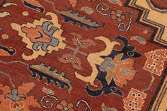 handmade Traditional Antique Beige Brown Hand Knotted RECTANGLE 100% WOOL area rug 8' x 10'