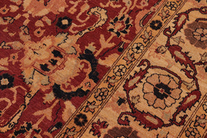 handmade Traditional Antique Rust Gold Hand Knotted RECTANGLE 100% WOOL area rug 8x10