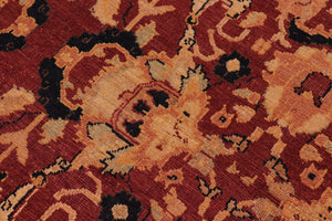 handmade Traditional Antique Rust Gold Hand Knotted RECTANGLE 100% WOOL area rug 8x10