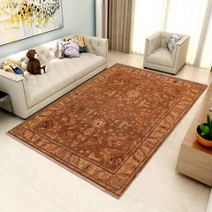 handmade Traditional Antique Gold Ivory Hand Knotted RECTANGLE 100% WOOL area rug 8x10