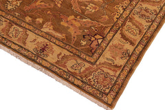 handmade Traditional Antique Gold Ivory Hand Knotted RECTANGLE 100% WOOL area rug 8x10