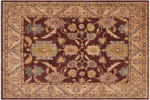 handmade Traditional Kafkaz Red Tan Hand Knotted RECTANGLE 100% WOOL area rug 8x10