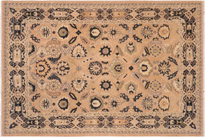 handmade Traditional Kafkaz Rose Blue Hand Knotted RECTANGLE 100% WOOL area rug 8x10