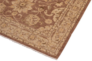 handmade Traditional Kafkaz Brown Tan Hand Knotted RECTANGLE 100% WOOL area rug 8x10