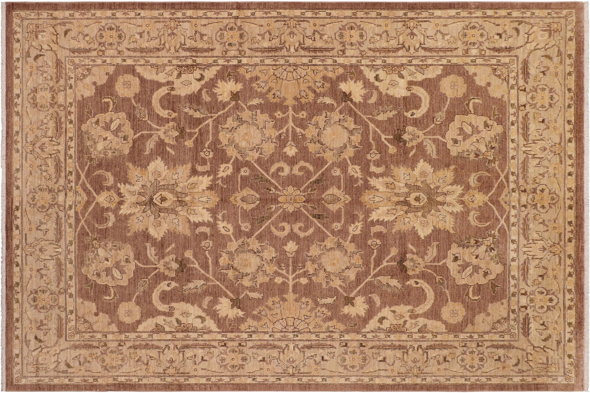 handmade Traditional Kafkaz Brown Tan Hand Knotted RECTANGLE 100% WOOL area rug 8x10