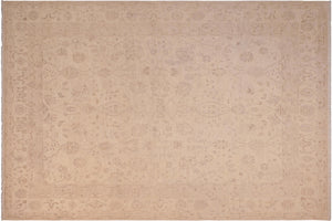 handmade Traditional Kafkaz Beige Lt. Brown Hand Knotted RECTANGLE 100% WOOL area rug 8x10