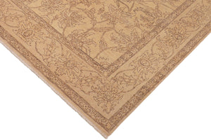 handmade Traditional Kafkaz Tan Brown Hand Knotted RECTANGLE 100% WOOL area rug 8x10