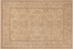 handmade Traditional Kafkaz Tan Brown Hand Knotted RECTANGLE 100% WOOL area rug 8x10