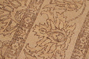 handmade Traditional Kafkaz Tan Brown Hand Knotted RECTANGLE 100% WOOL area rug 8x10